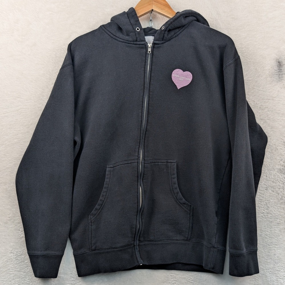 Sabrina Carpenter Concert Tour Zip Hoodie Women's Medium Black Faded Sock Funny
